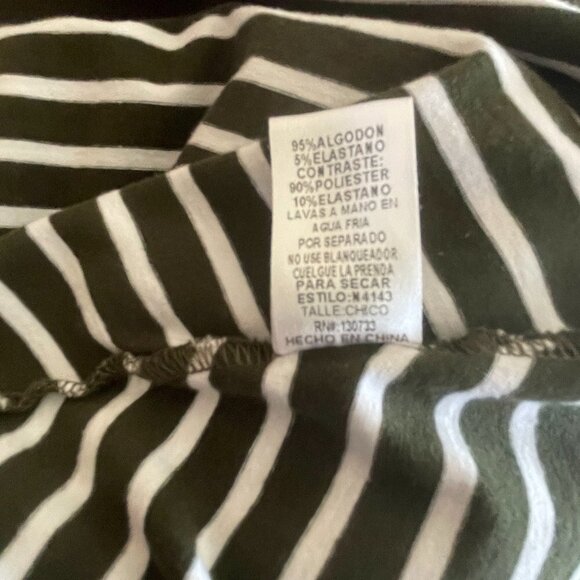 Women's S Umgee Striped Dress Black White Long Sleeve Elbow Patches - Picture 7 of 7